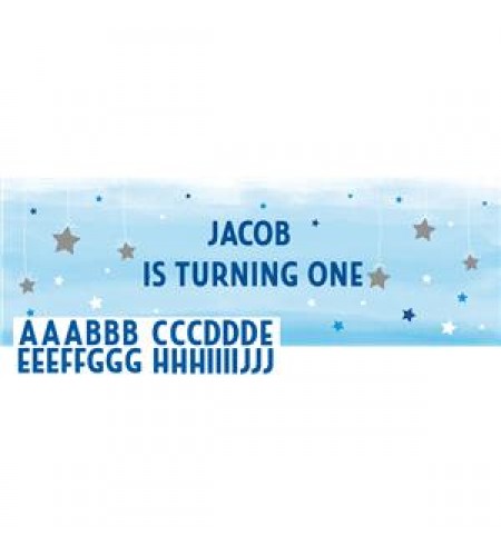 FAIXA GRANDE PERSONALISAVEL ESTRELINHA AZUL